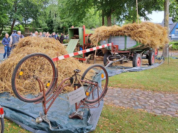Dreschen mit dem Fahrrad